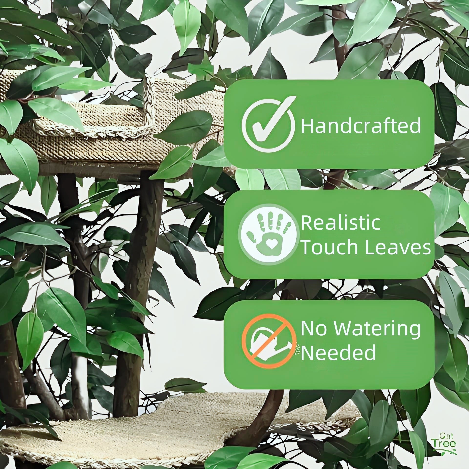 1.6 m Benjamina Cat Tree — 3 Levels