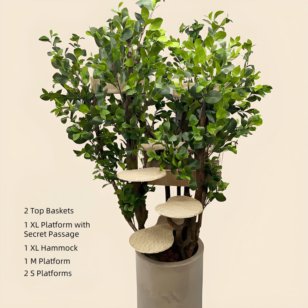 2.2 m Supreme Bungalow Cat Tree — 7 Spots